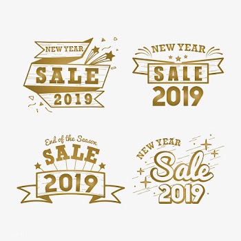 2019 new year sale badge vector set | Free stock vector - 532799