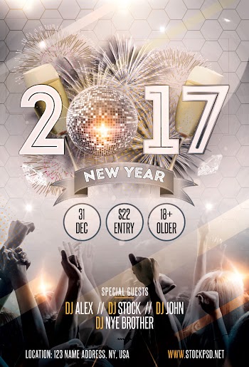 2019 NYE Gold Party – Free PSD Flyer