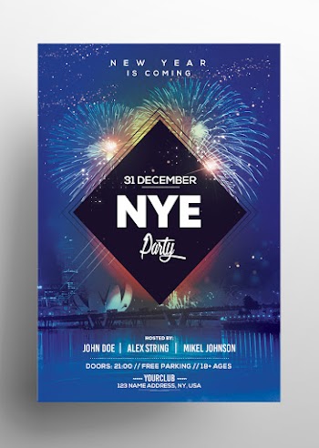 2019 NYE Party – Free New Year PSD Flyer