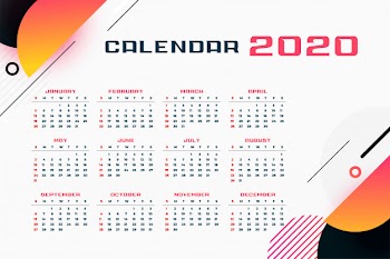 2020 calendar Free Vector