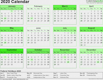 2020 Calendar PNG Free Download