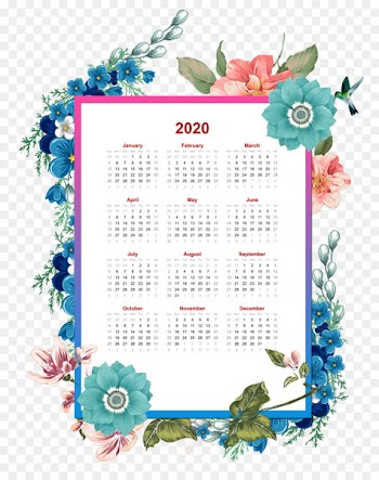2020 flower yearly calendar downloadable template. - others 