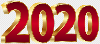2020 Gold and Red PNG Clipart Image | Gallery Yopriceville - High ...
