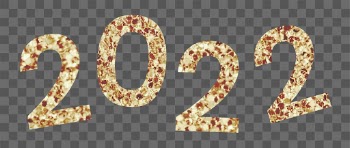 2022 png gold glitter text | Free PNG Sticker - rawpixel