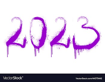 2023 isolated in graffiti style