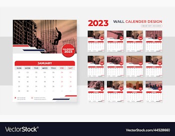 2023 new year corporate business wall calendar