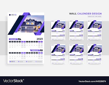 2023 new year corporate business wall calendar