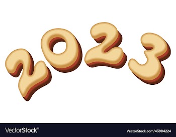 2023 new year lettering isolated
