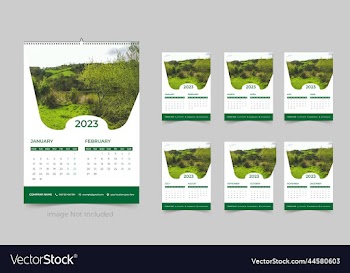 2023 wall calendar design template