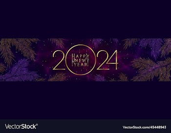 2024 happy new year bright banner