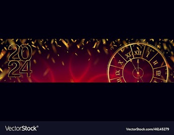 2024 the advent of the new year - stylized clock