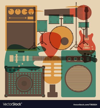 202abstract rock music vector image