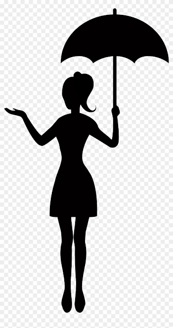 21 Awesome Modelle Über Clipart Hochzeit Girl With - Girl With Umbrella Silhouette Clip Art