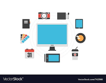 211isolated graphic designer gadget vector image