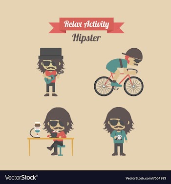 225hipster activity vector image