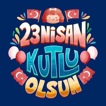 23 april national sovereignty and children's day Free Vector