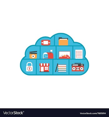 231isolated cloud multimedia vector image