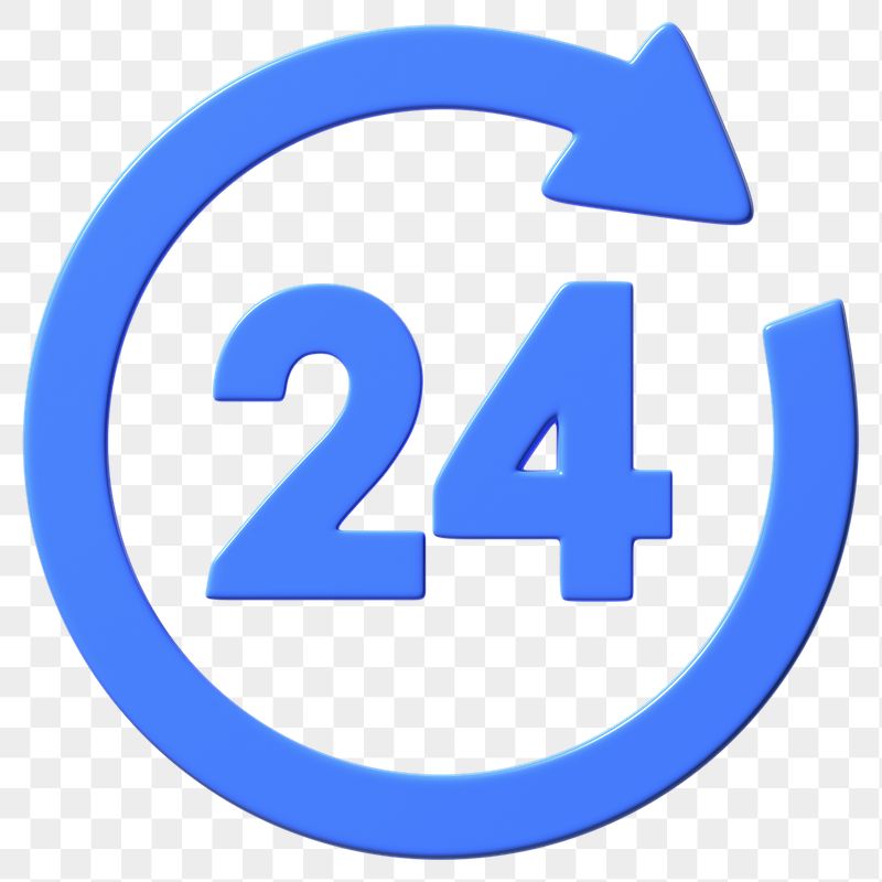 24 hours sign png 3D | Free PNG - rawpixel