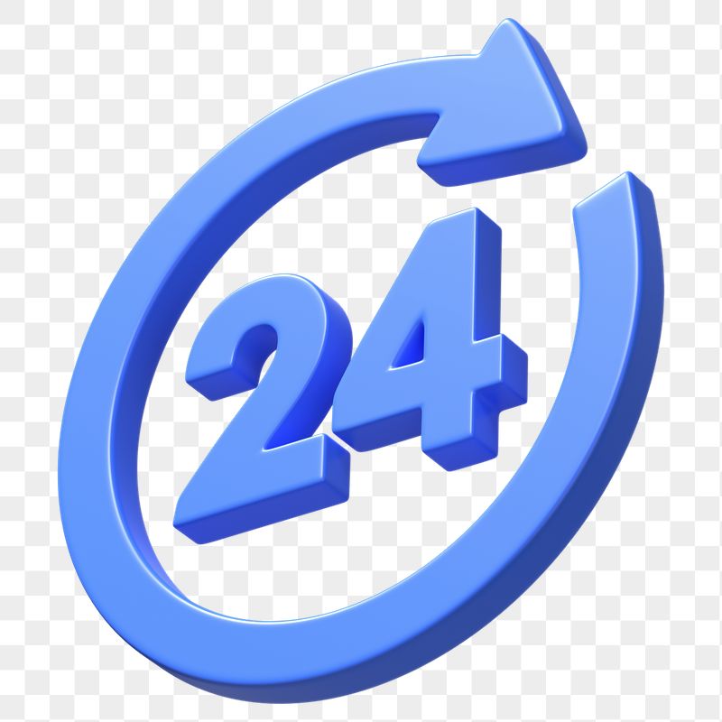 24 hours sign png 3D | Free PNG - rawpixel
