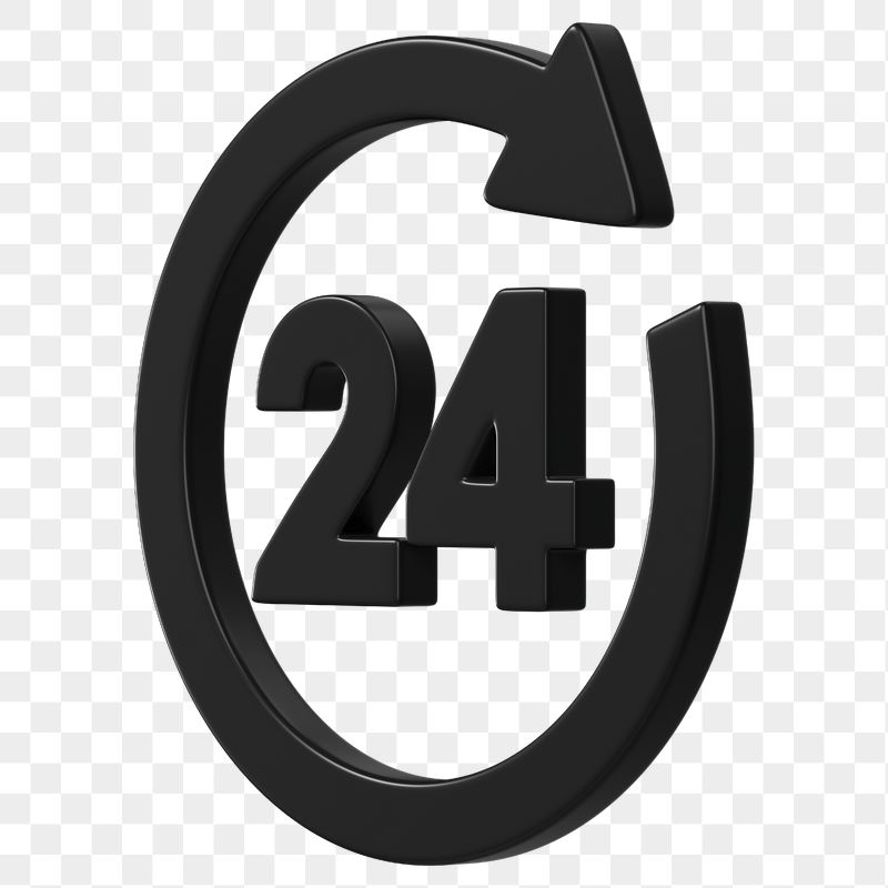 24 hours sign png 3D | Free PNG - rawpixel