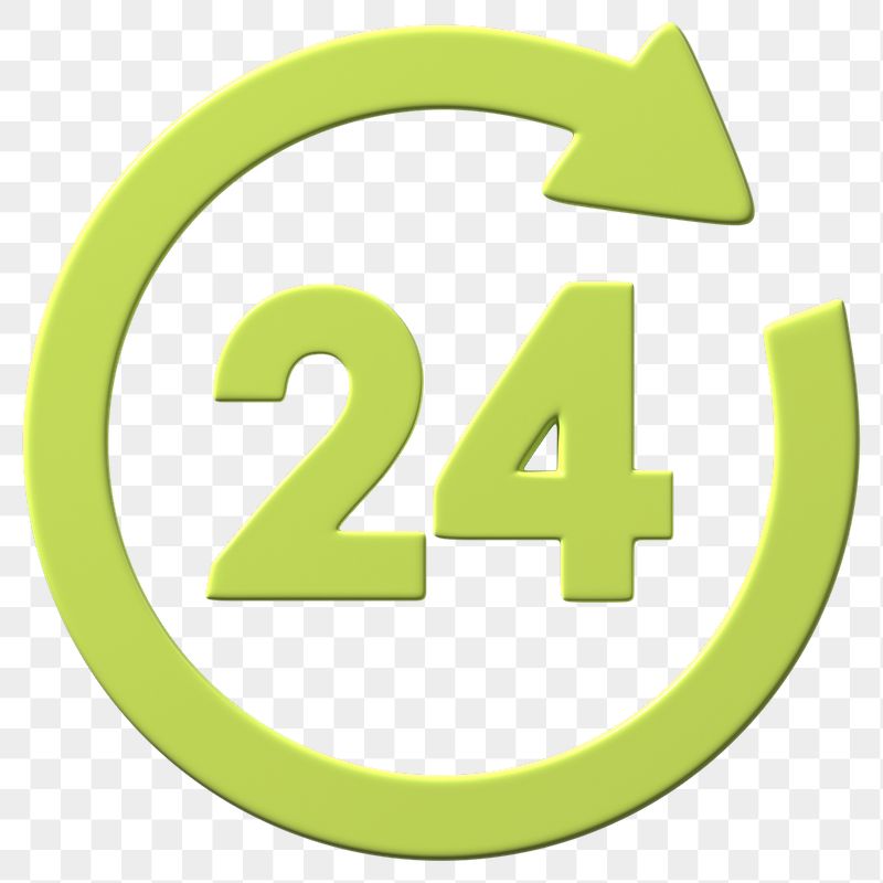 24 hours sign png 3D | Free PNG - rawpixel