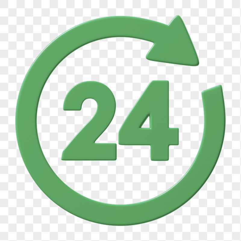 24 hrs sign png 3D | Free PNG - rawpixel