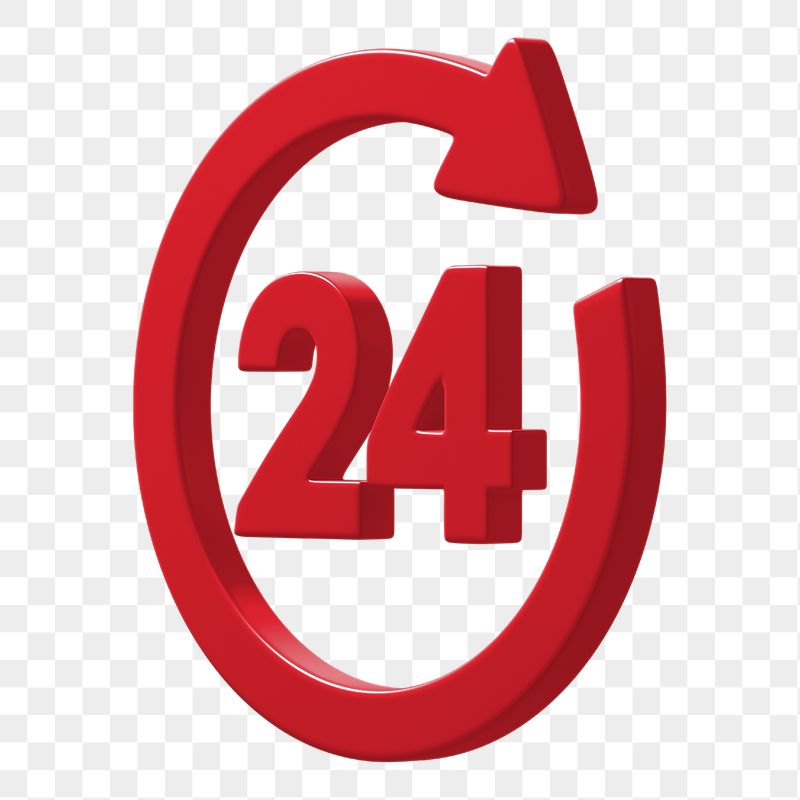 24 hrs sign png 3D | Free PNG - rawpixel