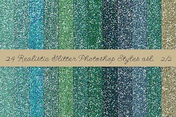 24 Realistic Glitter Photoshop Styles asl