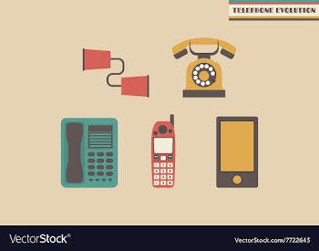 246telephone evolution vector image