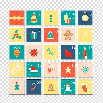 25 days of Christmas transparent background PNG clipart