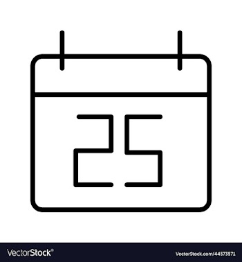 25 december date icon