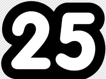 25 Number Transparent