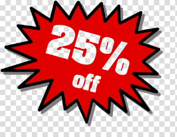25 Percent Off Transparent Image