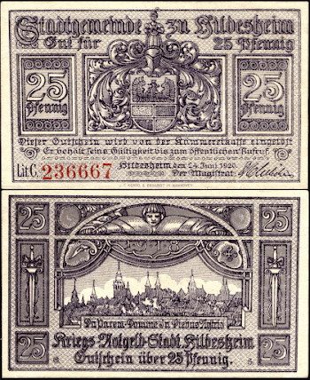 25 Pfennig Notgeld banknote of Hildesheim | Free Photo - rawpixel