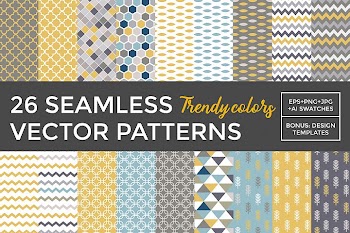 26 vector patterns Trendy Colors