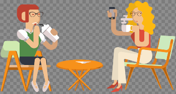 28+ Collection of Drinking Coffee Clipart Png | High quality, free ...