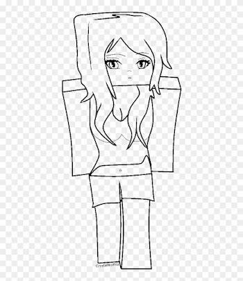 28 Collection Of Minecraft Girl Drawing - Minecraft People Coloring Pages