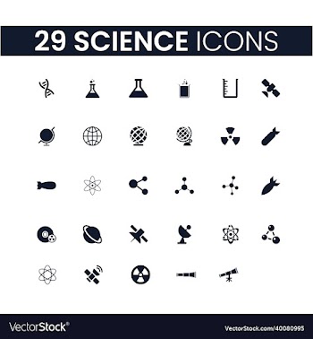 29 science icons set