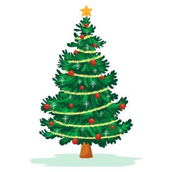 2d christmas tree Free Vector