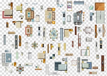 2D game furniture model lot illustration, Table Furniture Living room Page layout Interior Design Services, Color planes transparent background PNG clipart