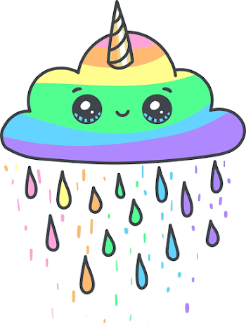 3 CUTE CLOUD and STARS svg png jpg Rainbow Unicorn Colorful | PNGio