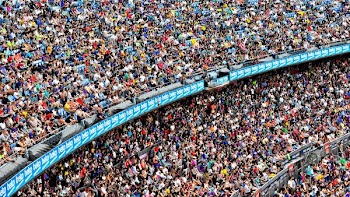 3-layer stadium with crowd