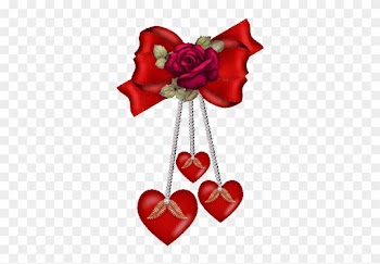 3 Ruby Red Hearts Dangling Together - María Elena Lope Beautiful Frames Pinterest Corazón