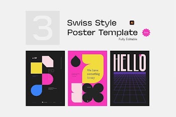 3 Swiss Style Poster Templates – Free Design Resources