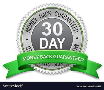 30 day money back guaranteed label