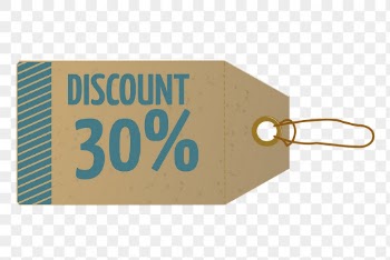 30% discount tag png sticker, | Free PNG - rawpixel