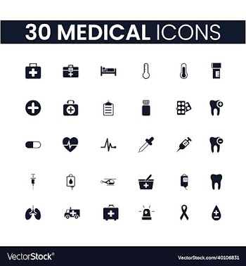 30 medical icons set