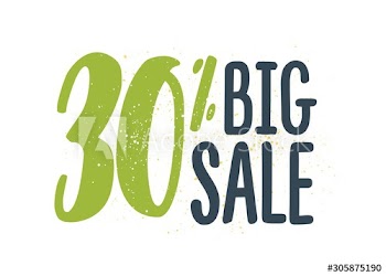 30 percent off sale vector illustration