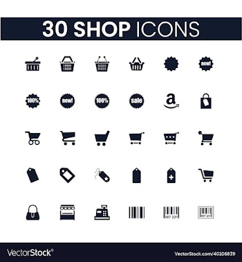 30 shop icons set