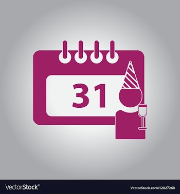 31st of december calendar vector image